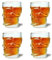 4 shooters en verre tête de mort