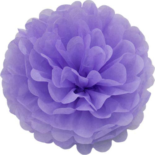 Creativery 1 Papier Pompon 25cm (Flieder 462H) // Pompoms Bommel Papier Kugel Seidenpapier Pom Pom Deko Hängedeko Raumdeko Blumen