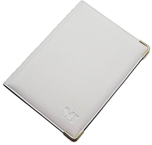Exclusive Pochette de Carte d'identité et Porte Carte de crédit 12 Compartiments MJ-Design-Germany Made in UE en diverses Couleurs et Designs (Désign 4 / Blanc)
