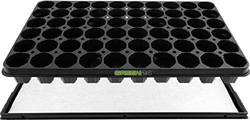 GREEN24 Anzucht-Set PRO - automatische Bewässerung. Topfplatte + Wasserwanne + Kapillarmatte
