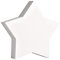 Rayher 62680000 MDF- Symbol Stern, weiß, 11 cm, Stärke 2 cm, 3D-Stern Holz, Holz-Stern