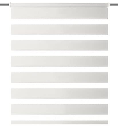 Home fashion Kettenzugrollo Zebra, Stoff, wollweiß, 150 x 60 cm