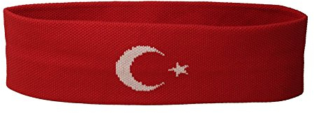 Stirnband Motiv Fahne/Flagge Türkei + gratis Aufkleber, Flaggenfritze®