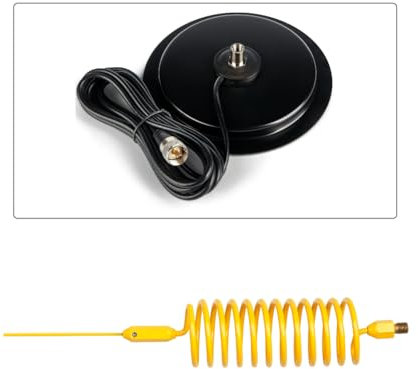 CB Aerial Kit, Tornado Stinger 155cm with Turbo Mag Mount, Multiple Colours (Yellow)