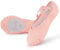 Soudittur Scarpe Danza Classica Tela Scarpette Ballo Mezze Punte Scarpe da Ballerina Ginnastica Ballo Pantofole per Bambina Ragazze Donna Rosa, EU 25
