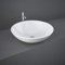 Inbagno Lavabo da appoggio in Ceramica - Diametro 45.5 - Altezza 16 cm - Lavandino Design Tondo RAK Serie Diana