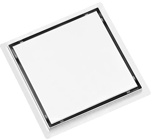 vidaXL Desagüe de Ducha Cubierta Inserción Suelo Drenaje del Baño del Piso Coladores Enchufe Filtrar Trampa Antibloqueado 20x20 cm Acero INOX.