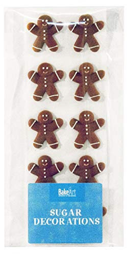 Gingerbread Man Cake Decoration Sugar Edible Icing Topper Gingerbread Men Birthday Cake Decorations Christmas Cake Gingerbreadman Cupcake Gingerbreadmen Muffin 10 Pieces BA103460