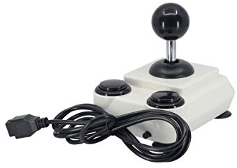 ArcadeR Joystick estándar de 9 pines compatible con Atari, Commodore, Sega, etc., Colores:blanco