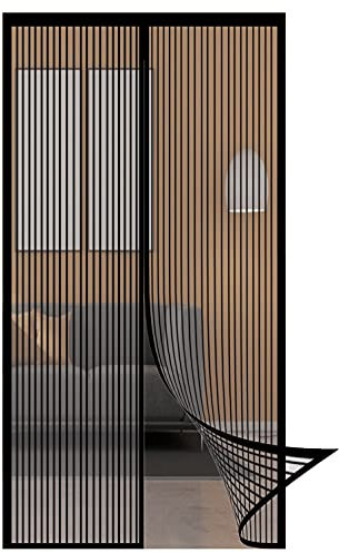 GOUER Zanzariera Magnetica 70x235cm Impedendo agli Insetti di Entrare Tenda Anti Zanzare Magnetica Anti-Zanzare per Porte di Soggiorno, Nero
