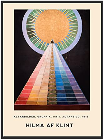 MReinart Hilma Af Klint Altarbild Nr. 1, 1915 Abstrakte Kunst Vintage Poster Spirituell Skandinavisch Ungerahmt (DIN A3)