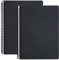 Yarotm Notizbuch A4 Liniert - 2 Pcs 21x29.7cm Notizbücher Spirale - Spiralblock Notizheft A4-100GSM Papier Liniert Tagebuch - 60 Blatt Schwarz Notizblock A4 Spiralbindung Notebook