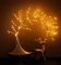 Rama de luces LED de 120 cm, 160 LED, luz blanca cálida, para interior y exterior, árbol de Navidad, rama decorativa