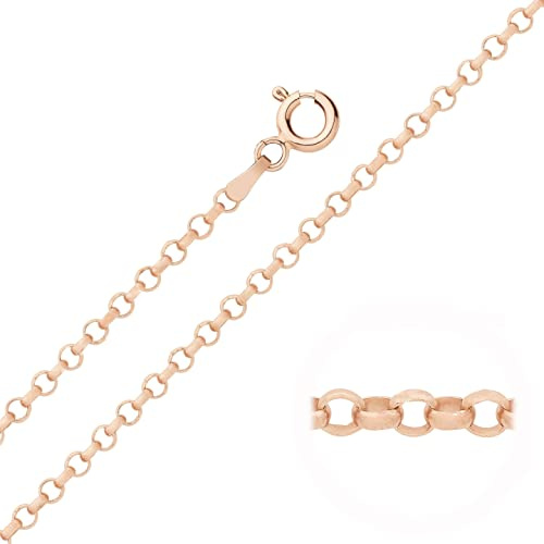 Old English Jewellers 9ct Rose Gold on Silver Belcher Chain Necklace 2.5mm - 16 18 20 22 24 26 30