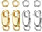 8PCS Solid Sterling Silver 925 Lobster Claw Clasps with Jump Rings, Necklace Bracelet Gold Silver Clasps for Jewelry Making, Large Lobster Claw 12mm Split Rings 4mm Replaced Jewelry Clasps Set