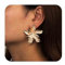 Inateannal Boho Large Flower Earrings Gold Metal Flower Stud Earrings Exaggerated Statement Floral Drop Earring Jewelry for Women and Girls