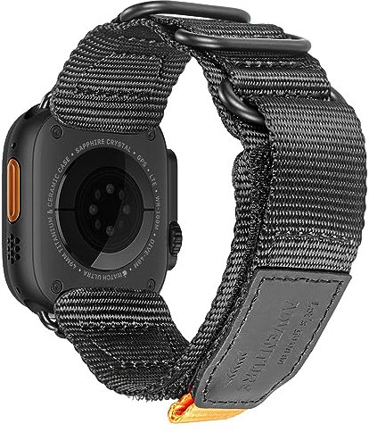 Compatible with Apple Watch Band 38/40/41/42/44/45/49/46mm,Rugged Replacement Nylon Strap With Three Buckle Loop Design For iWatch Ultra/Ultra 2 Series 10/9/8/7/6/5/4/3/2/1/SE