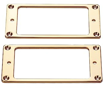 SHENGSUI 2 Stück Metall Humbucker Tonabnehmer Ring Pickup Montage mit LP SG Gitarre Montage E-Gitarren Gold