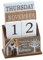Lesser & Pavey Love & Affection Holzkalender für Zuhause | Ewiger Schreibtischkalender für tägliche Datumsanzeige | Rustikaler dekorativer Kalenderblock für Büro oder Heimdekoration