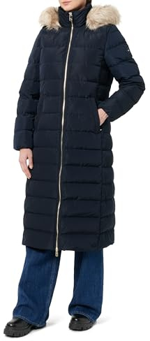 Tommy Hilfiger Damen Daunenmantel Heritage Tyra Maxi With Fur mit Kapuze