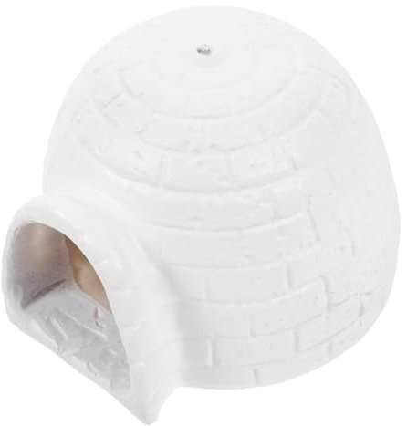 FUNOMOCYA Arktisches Iglu-Aquarium Iglu-Statue Kleines Iglu Für Tank Iglu-Figuren Iglu-Ornamente Für Aquarien Fisch Verstecken Mini-iglu-Figur Harz Weiß Sandkasten Karikatur