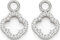 JEWELS BY LEONARDO Ohrring-Einhänger Beauty's Norma • Creolen-Anhänger aus silberfarbenem Edelstahl • Charms aus Kleeblatt-Elementen besetzt mit Zrkonia-Steinchen • Schmuck Geschenk Frauen • 023529
