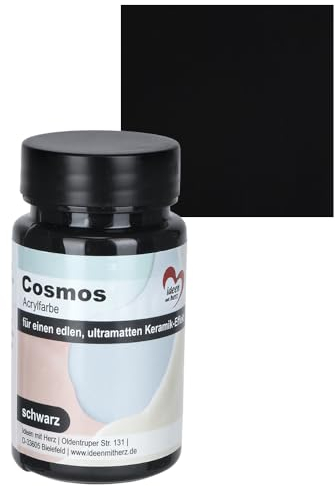 Ideen mit Herz Vernice acrilica Cosmos | ultra opaca | effetto ceramica | 90 ml (nero)