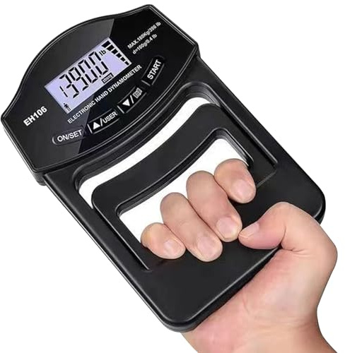 XJKLBYQ Grip Strength Tester,180kg/396lb Hand Grip Dynamometer - Handheld Digital Grip Measurement Meter Device Trainer Power, Usb/Battery-Operated Grip Tester For Sports, School, Home