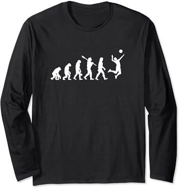 Volleyballer Evolution Volleyballfan Geschenkidee Langarmshirt