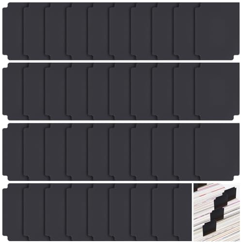 CRASPIRE 40sheets Trading Card Dividers Black Separator Sorting Tray Plastic Board Game Deck Box for Organizer Storage 2.75 x 3.7 Inch