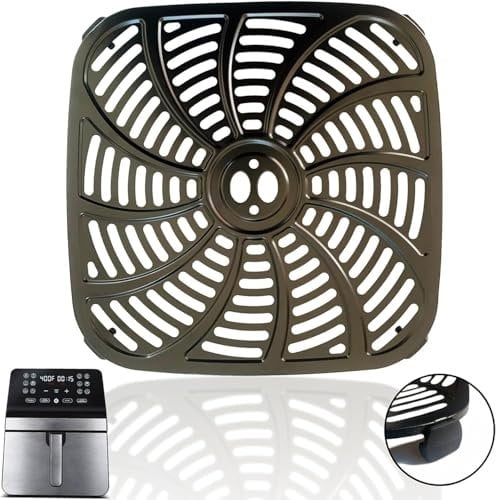 Nvkwca 8QT Air Fryer Grill Plate for Gourmia GAF846 8 Quart Digital Air Fryer, Upgraded Air Fryer Grill Pan Crisper Plate Tray Rack Insert Grate Grid Shelf for Gourmia 8QT Air Fryer, Dishwasher Safe