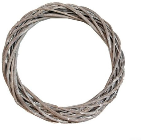 Corona de vid natural, corona de rama de vid, guirnalda de ratán de Navidad para puerta delantera, corona para manualidades de Navidad o decoraciones de boda (7.87 pulgadas) (30 cm)