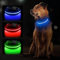 Jewyow Leuchthalsband Hund, Wiederaufladbares LED Hundehalsband für Kleine, Mittelgroße & Große Hunde, Verstellbares Hundehalsband Leuchtend mit Wasserdicht, 3 Modi, Blau-L