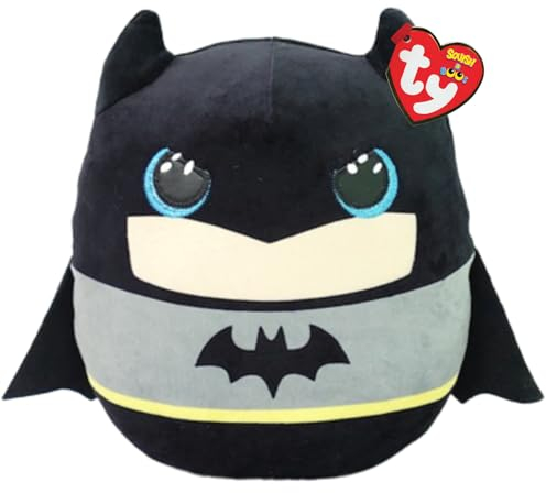 TY Batman Squishy Beanie - 10 Weiches Plüschspielzeug | Kuscheliges Sammelobjekt für Kinder & Babys | Gefüllte Teddybären-Plüschtiere | DC Comics