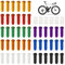 BNXF 48 Pcs Bike Cable End Crimps, Alloy Bike Brake Cable Caps, Multicolor, 2cm x 4cm, Bicycle Hardware Accessories