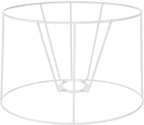 UKCOCO Diy-Lampenschirmrahmen E27-Trommelring Deckenleuchte Drahtrahmen Lampenschirmhalter Ersatz Runder Metallring Halterung Monteur Für Tisch-Stehlampe