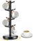 Niciksty Mug Holder Tree, 360° Rotated Coffee Cup Holder for Counter, Wood Coffee Mug Tree, Coffee Mug Rack with 8 Hooks for Coffee Station Kitchen Organizer