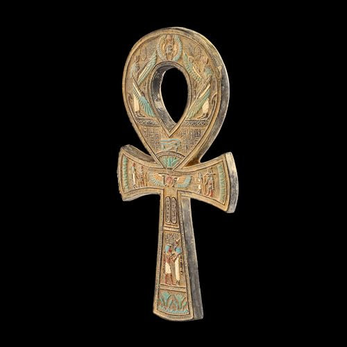 Marvelous Egyptian Ankh Einzigartiger schwarzer Stein handbemalt Hergestellt in Ägypten Das Ankh oder Schlüssel des Lebens ist ein altägyptisches Hieroglyphensymbol, das das Wort für Leben darstellt