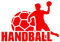 Handball Wandtattoo Ball Sport Kunst Home Dekoration Jungen Spielzimmer Vinyl Kinderzimmer Innenwandaufkleber Übungsraum-XL-84x118cm-Red