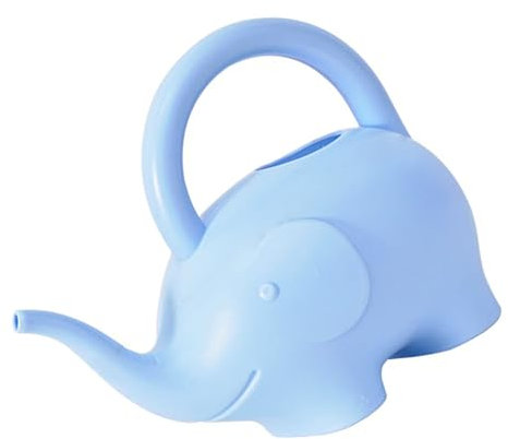 Buachois Elefanten-Gießkanne, Kunststoff, 1 l, großes Fassungsvermögen, Cartoon-Elefant-Gießkanne, handgehalten, niedliches Tier, Kinder-Gießkanne für Gartenpflanzen im Innen- und