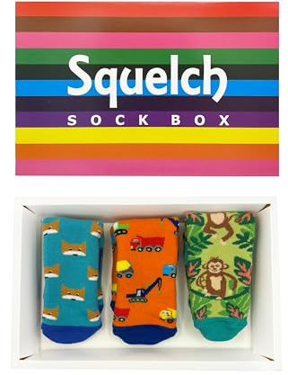 Squelch Childrens Sock Boxes For Welly Boots - Kids Colourful Socks, Wellies and Wellington Rainsocks