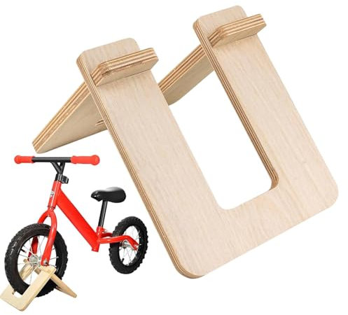 Porte-vélos en bois pour vélo sans pédales - Porte-vélos portable et amovible | Béquille de sol pour vélo sans pédales pour , rangement de vélos familiaux, porte-objets