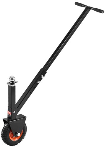 VEVOR Chariot de Remorque, Capacité Charge de Languette 136 kg, Hauteur Réglable 420 mm et 560 mm, Boule 47,6 mm et 50,8 mm, Pneu en Caoutchouc Pneumatique 21,6 cm, pour Déplacer Remorque Camping-Car