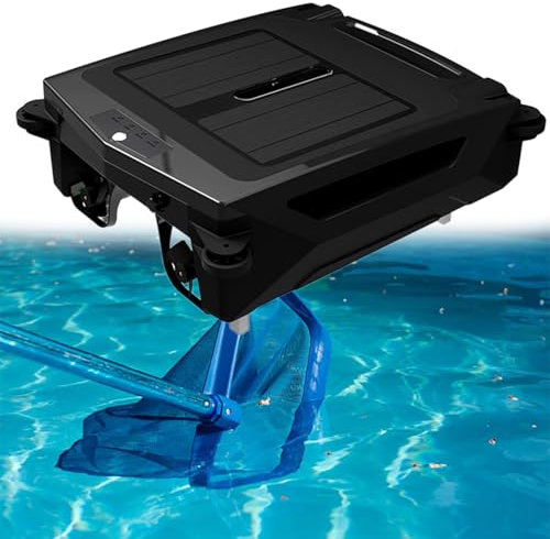 Solar Powered Automatic Robotic Pool Skimmer Cleaner,Solar Pool Cleaner Dual Mode ＆ Overnight Continuous Cleaning, for All Swimming Pool