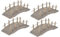 ibasenice 2sets Mini Wooden Arch Bridge Garden House Mini Garden Decorations Garden Bridges Miniature Mini House Decor Bridge Figurine Accessories Bridge for Garden Pond Outdoor Decor 2pcs*2