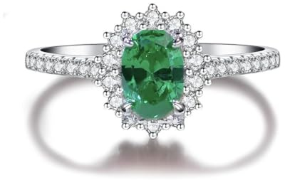 Bellitia Jewelry 925 Sterling Silber Damenring mit Rubin, Ovalschliff Modering mit Rotem Edelstein für Damen, Jubiläumsring Verlobungsring für Damen Schmuckset