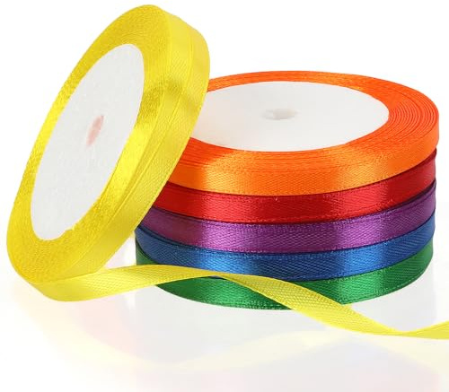 Geschenkband Regenbogen Set Geschenkband Weihnachten Verpackungsbänder 6mm 138m Schleifenband Zum Geschenkverpackung Geburtstag Hochzeits Deko Geschenkbänder Für Weihnachten Dekoband Satinbänder Band