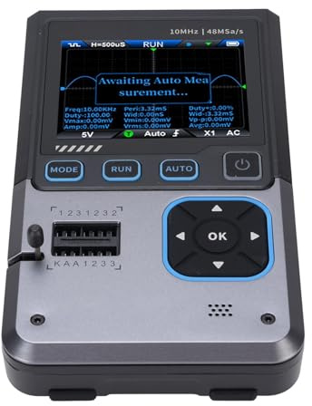 aqxreight 3 Zoll Transistor-Tester, 48 /s, Abtastrate, 10 MHz Bandbreite, Umfassendes Handgerät und Ein Oszilloskop, Signalgenerator, Transistor-Tester, Hand-Oszilloskop,
