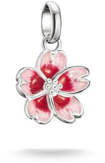 THOMAS SABO Charm-Anhänger Kirschblüte Connect Sterling Silber, Kaltemail
