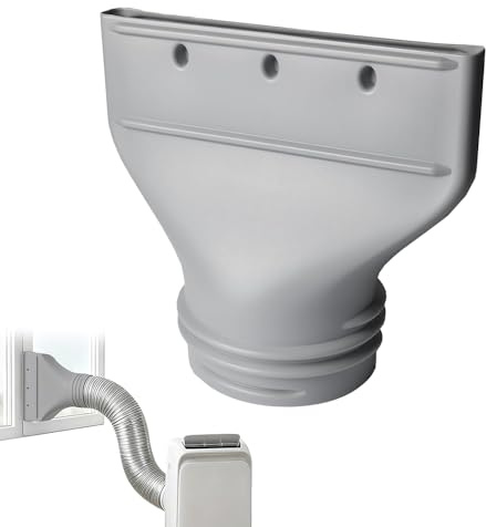 Nzkeuf Klimaanlage Abluftschlauch Adapter Flach, Abluftschlauch Klimagerät Adapter 130mm/150mm für Fenster, Zubehör für Mobile Klimaanlage, Abzug, Trockner, Auto Klimagerät Abluft